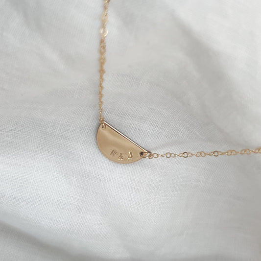 'Grace' Half Disc Necklace