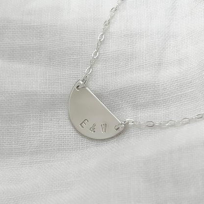 'Grace' Half Disc Necklace